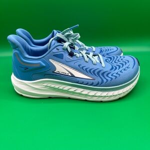 Altra Light Blue and White Max-Cushion Running Sneakers